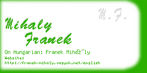 mihaly franek business card